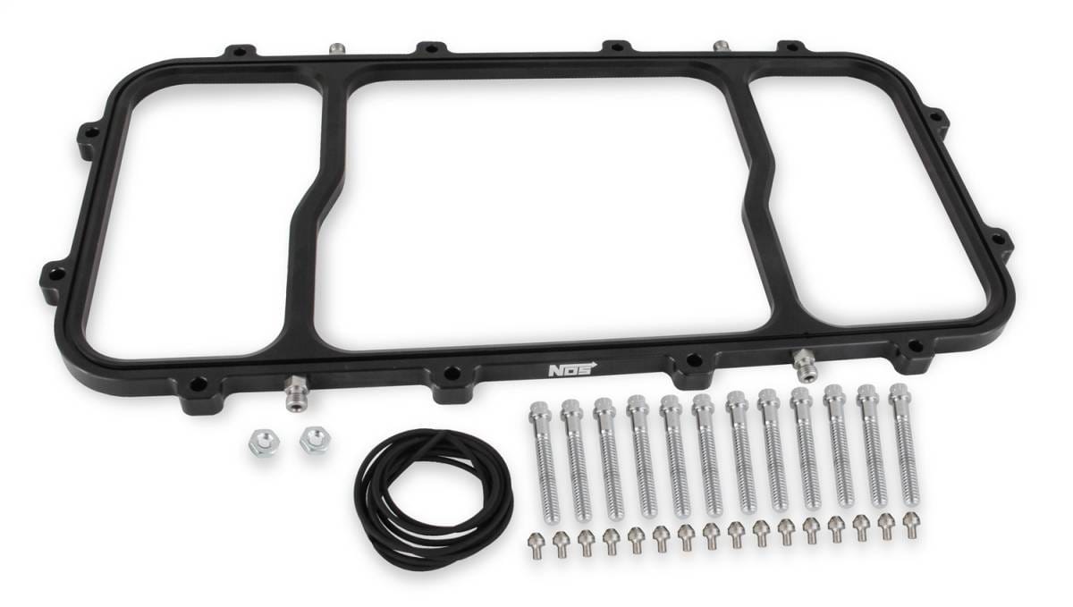 BHHV 12535BNOS NOS Dry Nitrous Plate for Holley LS Hi-Ram EFI Intake Manifolds-Black
