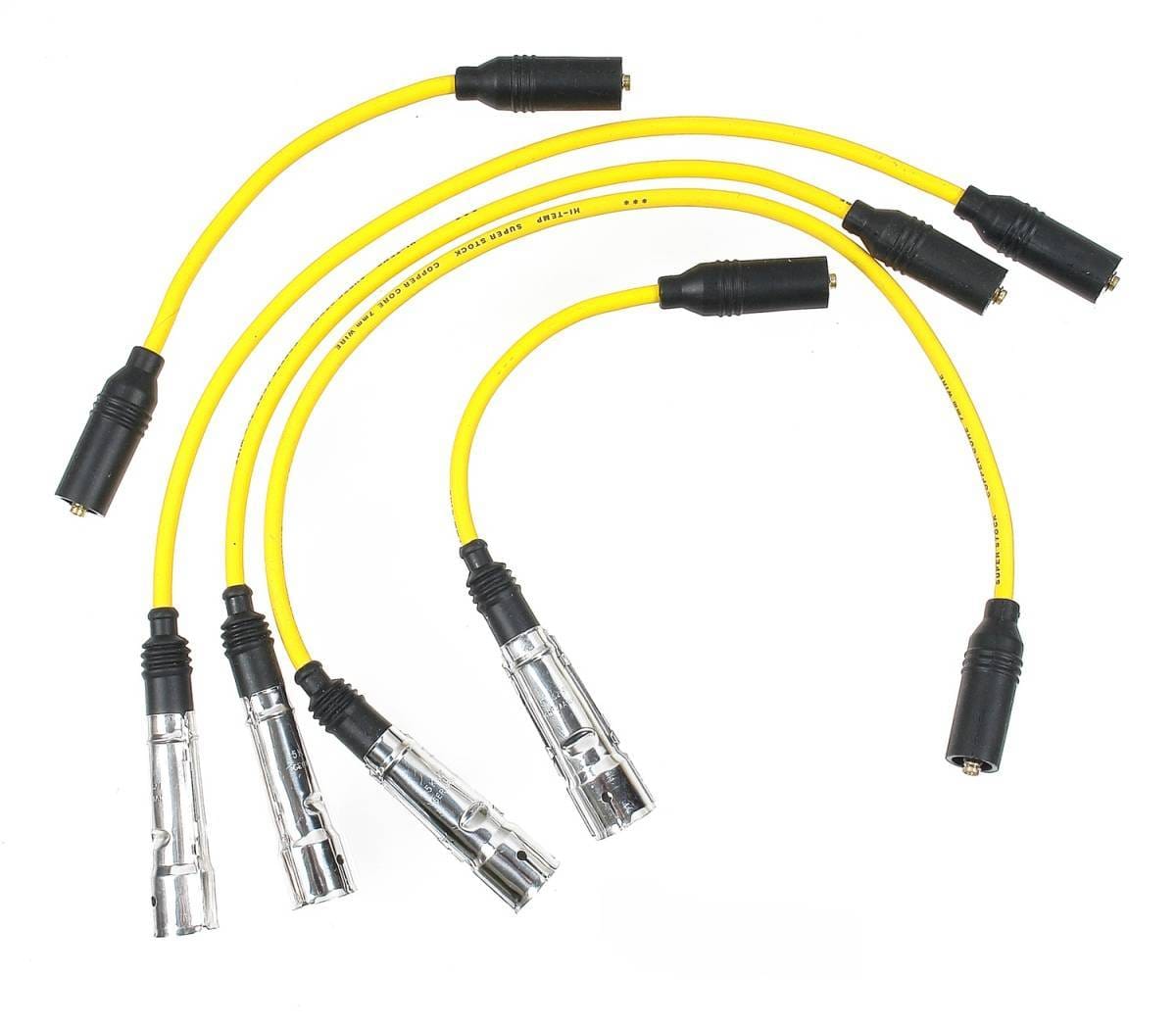 BDDP 5151 ACCEL Spark Plug Wire Set - Super Stock 7mm - Yellow - Fits select 1974-2012 Volkswagen models