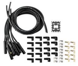 BDDP 9000CK Spark Plug Wire Set - Universal - 180 Deg Black Ceramic Boots