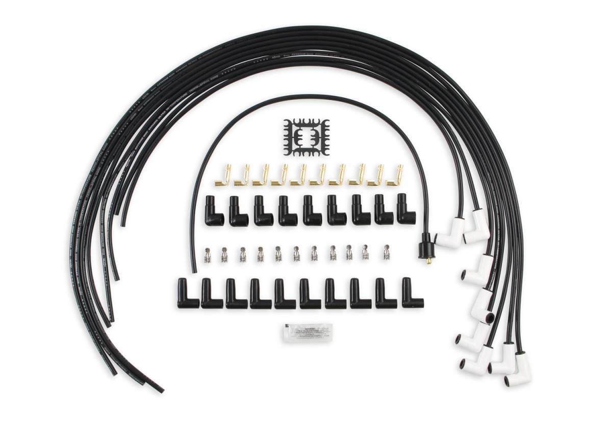 BDDP 9001C Spark Plug Wire Set - Universal - 90 Deg White Ceramic Boots - Fits select 1960-1972 Mercedes-Benz models