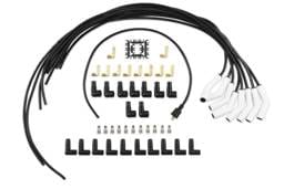 BDDP 9002C Spark Plug Wire Set - Universal - 135 Deg White Ceramic Boots
