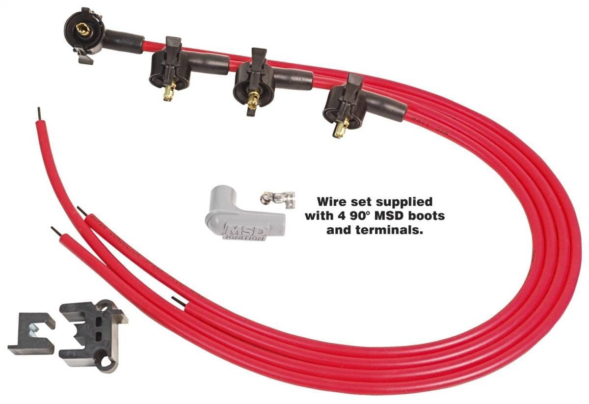 BCCX 31689 Super Conductor Spark Plug Wire Set, 4 Cylinder Midget