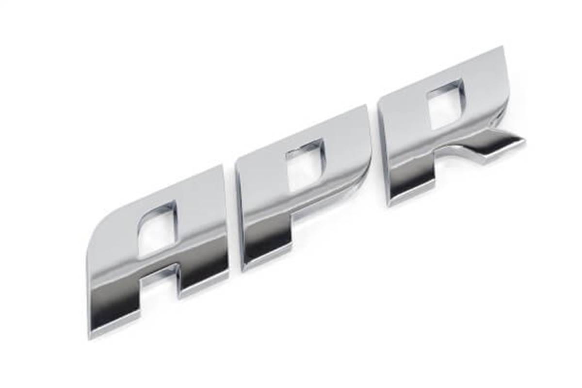 HJQF A1000006 APR Badge - Polished Silver - Fits select 1983-2027 Audi, Volkswagen applications