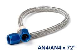 BHHV 15260NOS NOS Stainless Steel Braided Hose -4AN 6-foot Blue