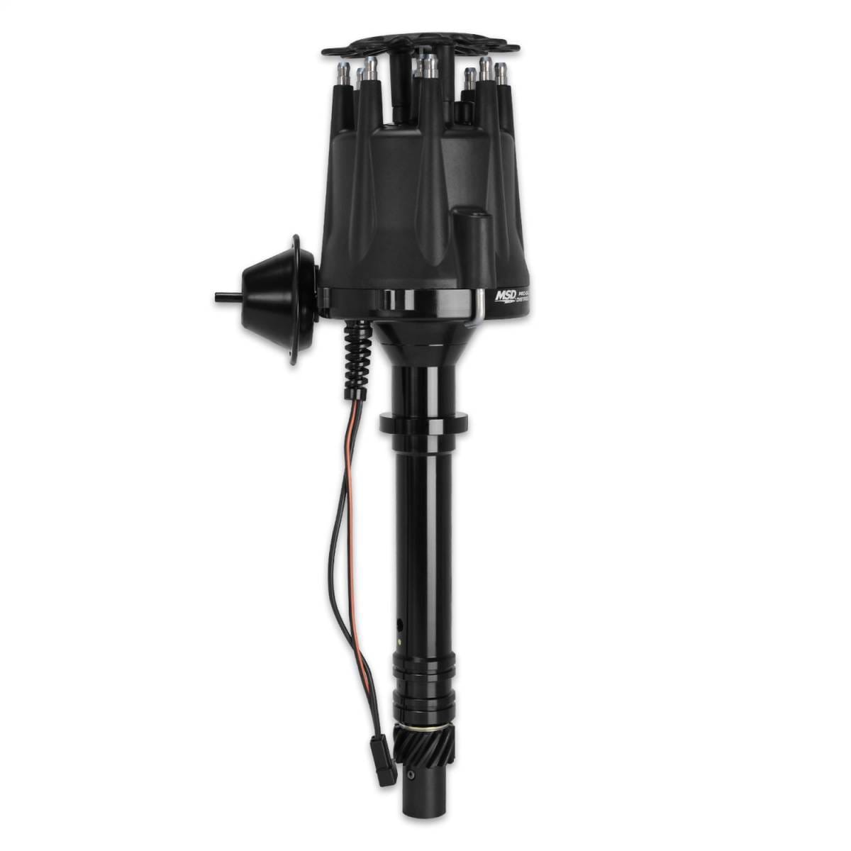 BCCX 83613 MSD Black Chevy V8 Pro-Billet Distributor with Vacuum Advance