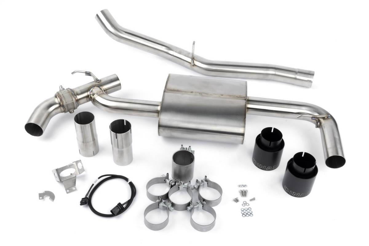 GFBV D660-0089-BLK Dinan Valved Axle-Back Exhaust - 2016-2023 BMW X1/X2 xDrive28i; Dinan Valved Axle-Back Exhaust - 2016-2024 MINI C'Man JCW - Fits 2016-2024 Mini, BMW models