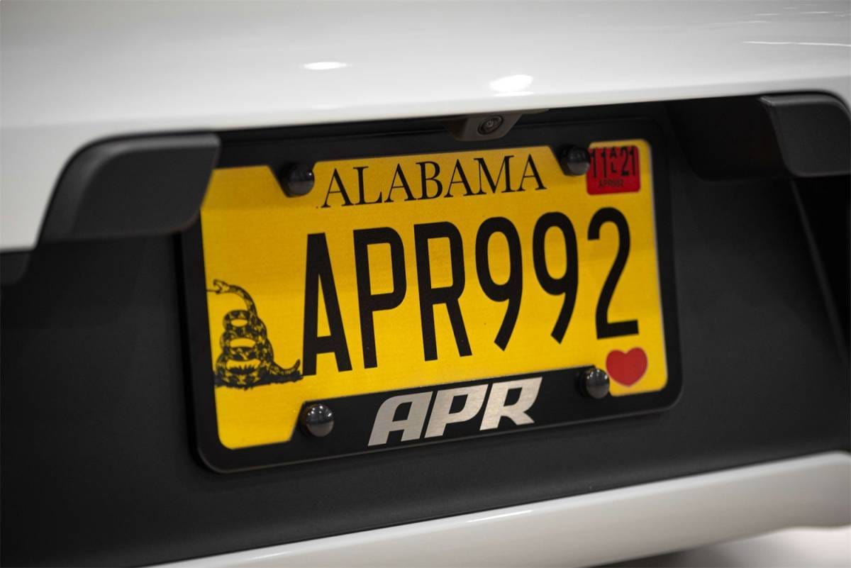 HJQF A1000010 APR License Plate Frame - Thick, Black w/ Hiders thumbnail 3