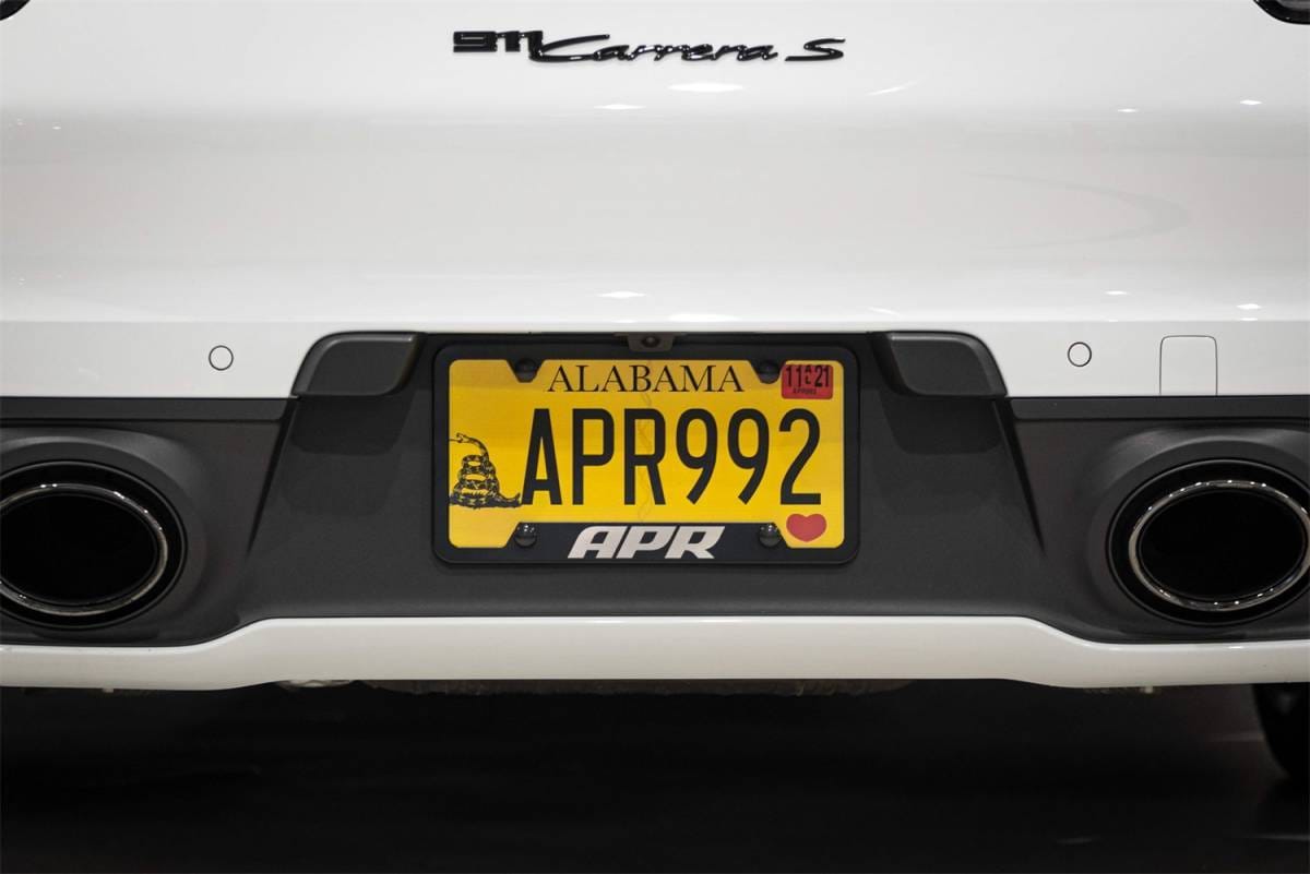 HJQF A1000010 APR License Plate Frame - Thick, Black w/ Hiders thumbnail 5