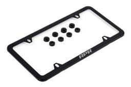 HJQF A1000013 APR License Plate Frame - Slim, Black w/ Hiders