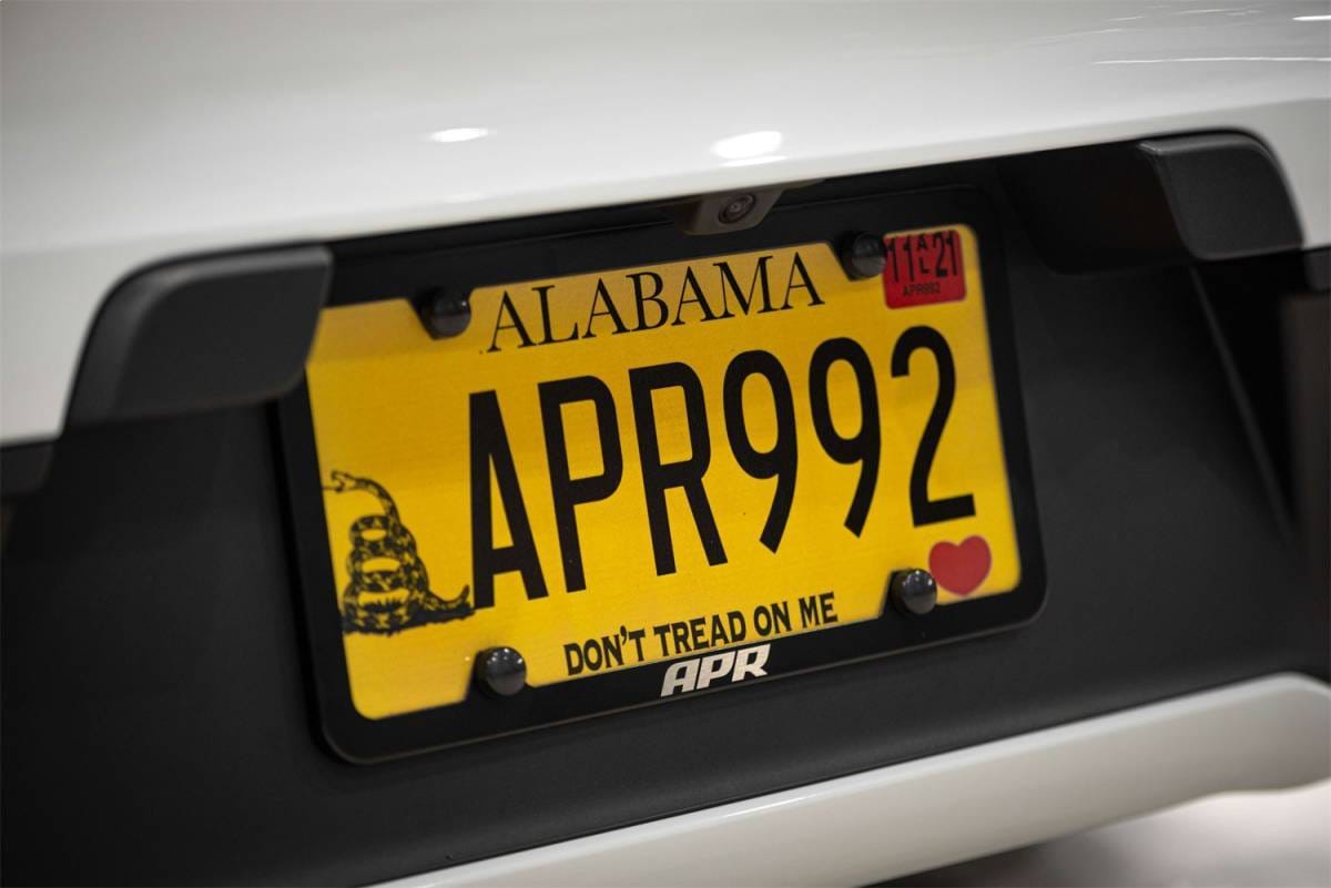 HJQF A1000013 APR License Plate Frame - Slim, Black w/ Hiders thumbnail 3