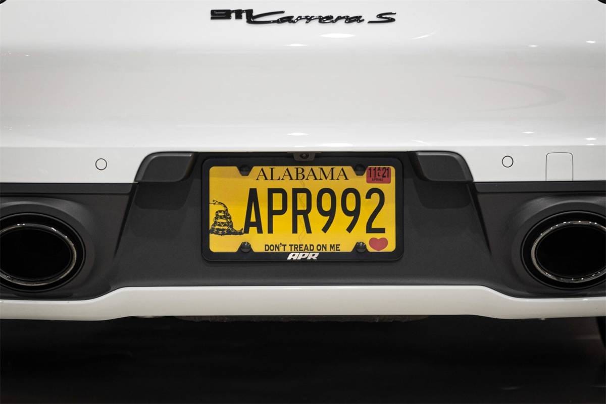 HJQF A1000013 APR License Plate Frame - Slim, Black w/ Hiders thumbnail 5