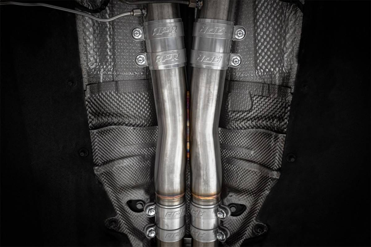 HJQF CBK0027 APR Catback Exhaust System X-Pipe - S6/S7/RS6/RS7 (C7) - Fits 2013-2018 Audi S6, S7, RS7 thumbnail 3