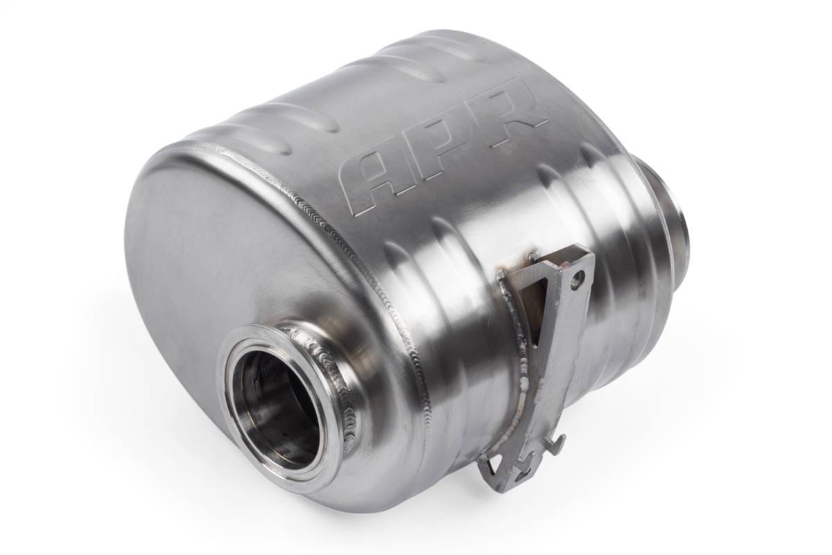HJQF CBK0028 APR Catback Exhaust System Left Muffler - 718 (982) 2.0T/2.5T - Fits 2017-2025 Porsche 718 Boxster, 718 Cayman