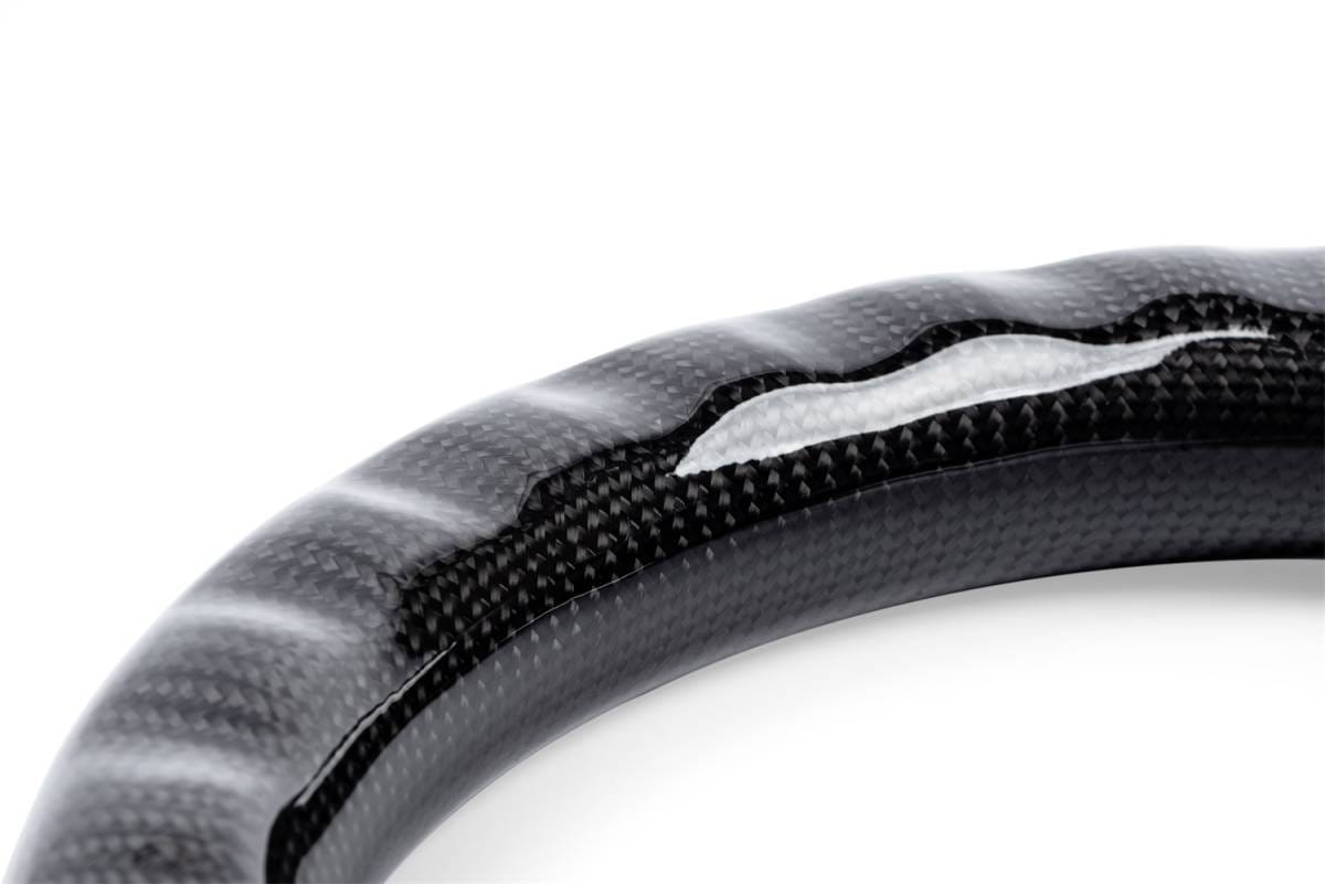 HJQF MS100202 APR Steering Wheel - Carbon Fiber & Perforated Leather; MK7 Golf R Silver (For use with Paddles) - Fits 2015-2026 Volkswagen Jetta, GTI, Golf R thumbnail 11