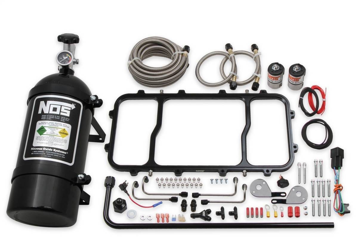 BHHV 05500BNOS NOS Dry Nitrous Plate System for Holley LS Hi Ram Intake Manifold - Black