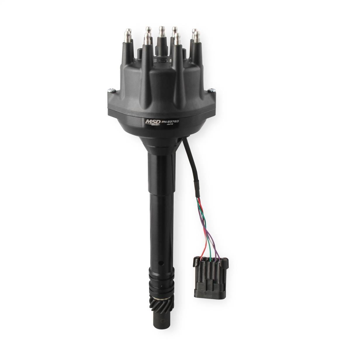 BCCX 23763 MSD Black, Chevy Tall Deck Dual Sync Distributor