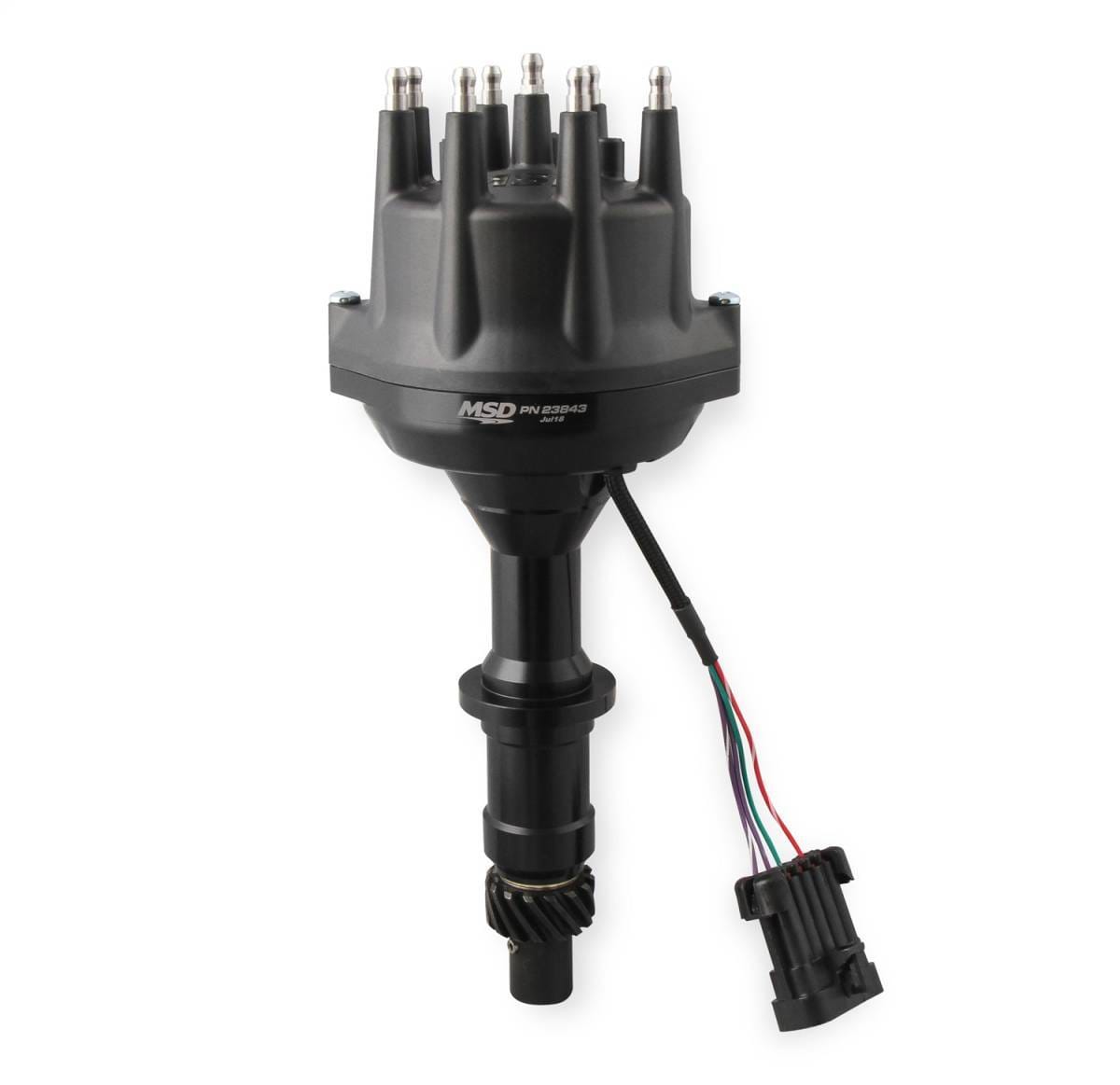 BCCX 23843 MSD Black, Pontiac V8 Dual Sync Distributor