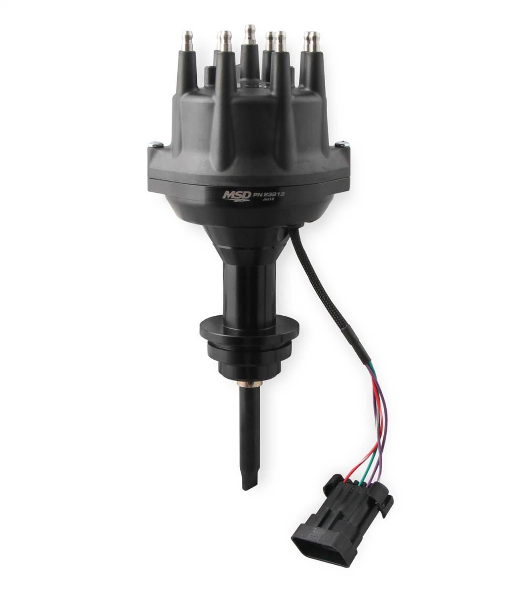 BCCX 23813 MSD Black, Chrysler 318-360 Dual Sync Distributor