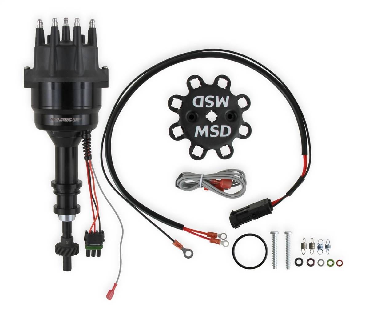 BCCX 835071 MSD Ready-to-Run Black Marine Distributor Ford 351C-460, Steel Gear