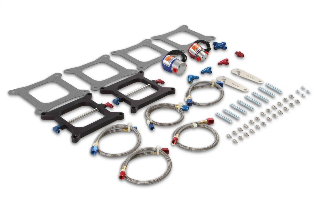 BHHV 02021NOS NOS Pro-Shot Fogger "Upgrade Kit" Cheater Nitrous System-Dual 4150 Holley Flange thumbnail 5
