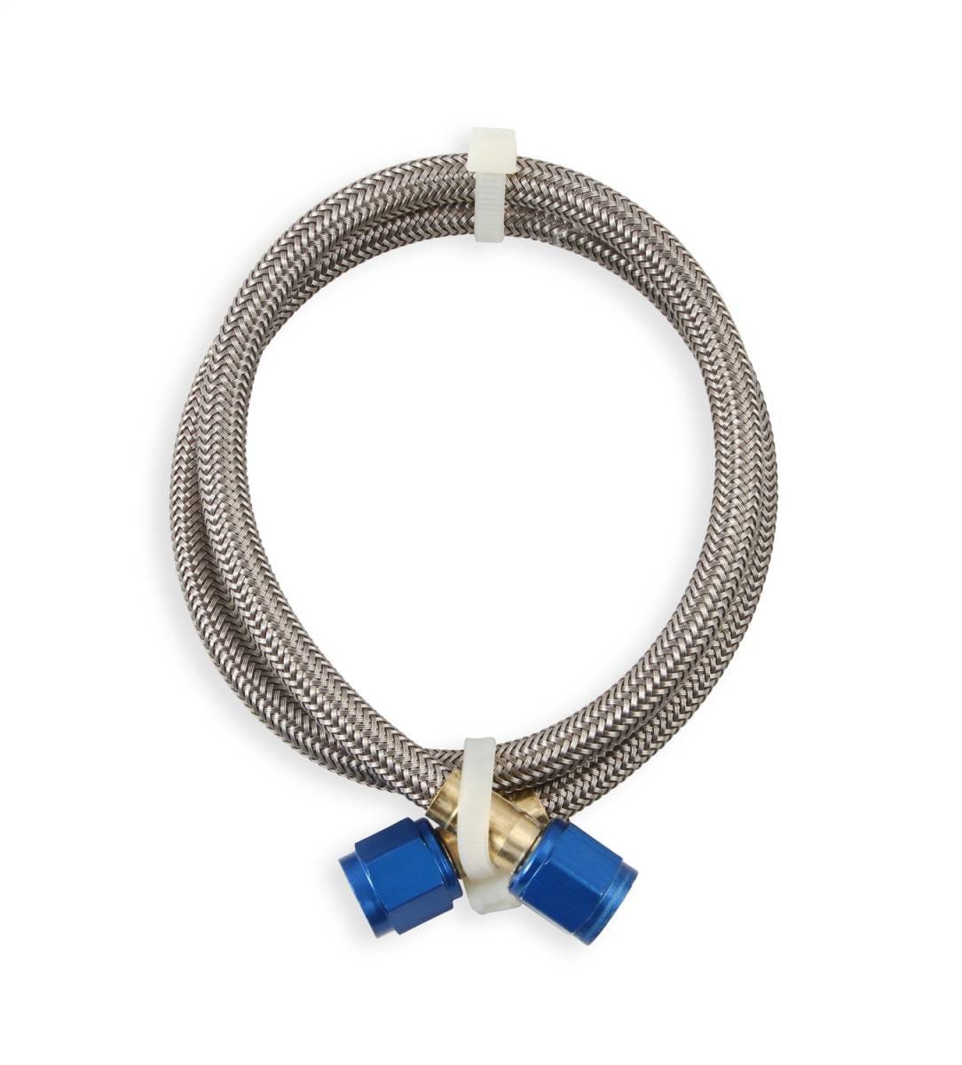BHHV 15230NOS NOS Stainless Steel Braided Hose -4AN 2-foot Blue thumbnail 3