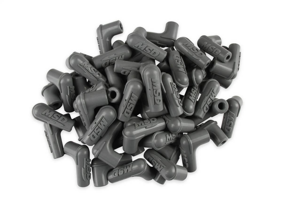 BCCX 34514 Boots, 90 Degree Logo Spark Plug, Gray Silicone 50EA