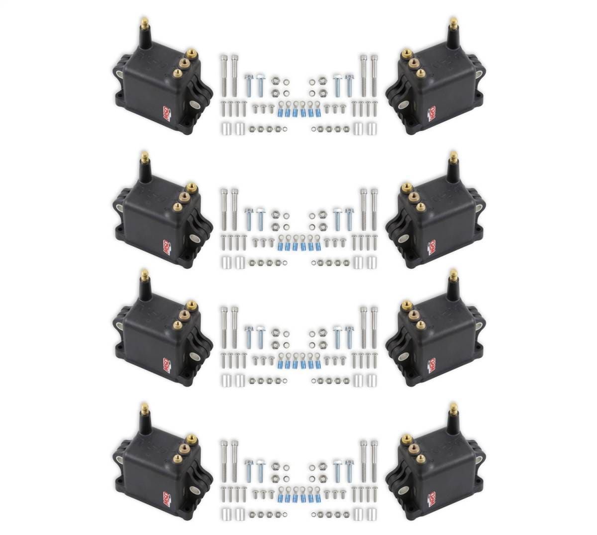 BCCX 828038 MSD Ignition Coil - High Output - Black - 8-Pack