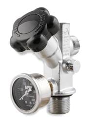 BHHV 16137BNOS NOS Super Hi-Flo Bottle Valve with Black Face Gauge