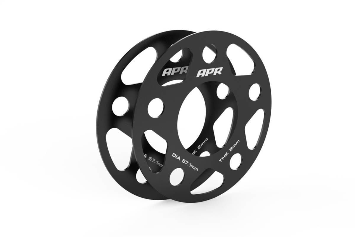 HJQF MS100149 APR Spacers (Set of 2) - 57.1mm CB - 2mm Thick - Fits select 1996-2027 Audi, Volkswagen applications
