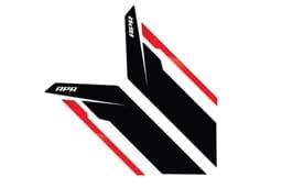 HJQF PM100332 APR Sideburns - Black APR / Red Stripe