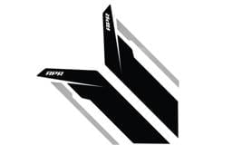 HJQF PM100334 APR Sideburns - Black APR / Silver Stripe