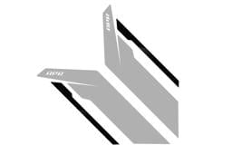 HJQF PM100335 APR Sideburns - Silver APR / Black Stripe