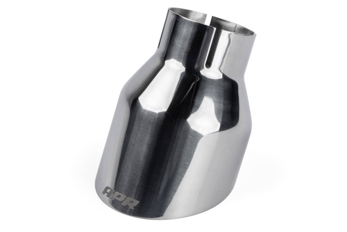 HJQF TPK0004 APR Single-Walled 4" Slash-Cut Tips (Polished Silver) - Set of 2 thumbnail 5
