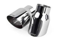 HJQF TPK0005 APR Single-Walled 3.5" Slash-Cut Tips (Polished Silver) - Set of 2