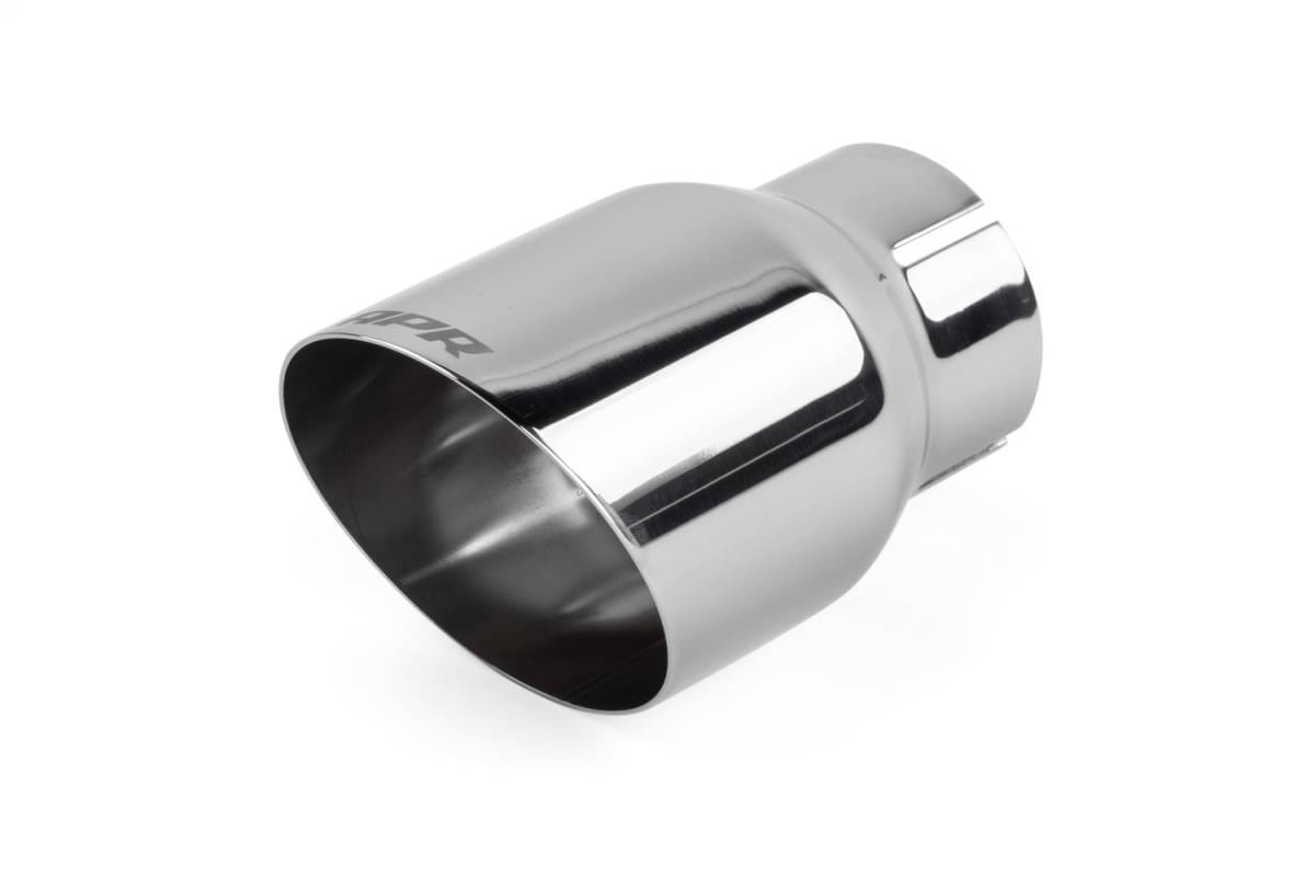 HJQF TPK0005 APR Single-Walled 3.5" Slash-Cut Tips (Polished Silver) - Set of 2 thumbnail 3