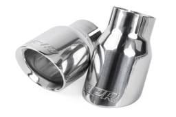 HJQF TPK0006 APR Double-Walled 3.5" Slash-Cut Tips (Polished Silver) - Set of 2