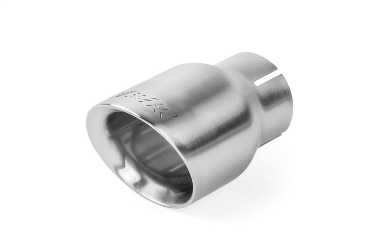 HJQF TPK0007 APR Double-Walled 3.5" Slash-Cut Tips (Brushed Silver) - Set of 2 thumbnail 3