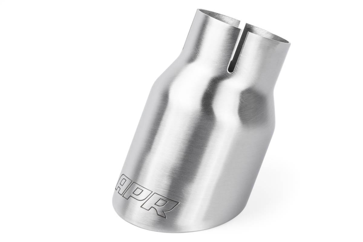 HJQF TPK0007 APR Double-Walled 3.5" Slash-Cut Tips (Brushed Silver) - Set of 2 thumbnail 5