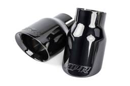 HJQF TPK0008 APR Double-Walled 3.5" Slash-Cut Tips (Diamond Black) - Set of 2