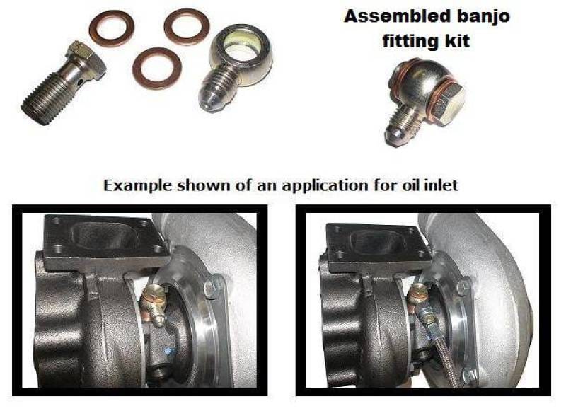 ATP Banjo Fitting 12mm Hole with -4AN Male Flare Kit thumbnail 2