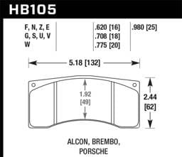 Hawk Performance kHB105U.708 Hawk DTC-70 Motorsports Brake Pads
