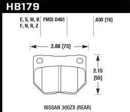 Hawk Performance kHB179F.630 Hawk 06-07 WRX HPS Street Rear Brake Pads