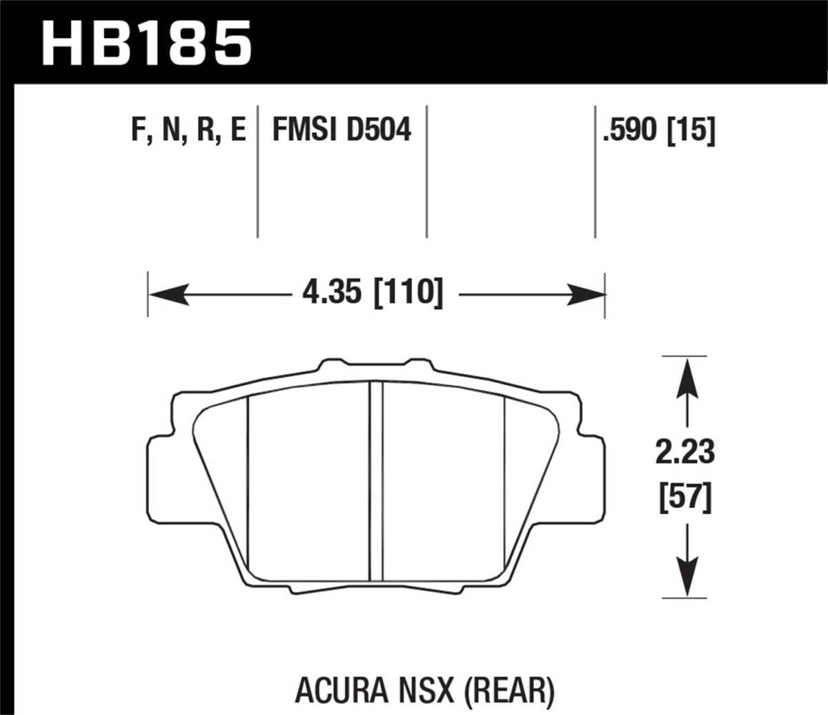 Hawk Performance kHB185F.590 Hawk HPS Street Brake Pads