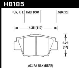 Hawk Performance kHB185N.590 Hawk HP+ Street Brake Pads