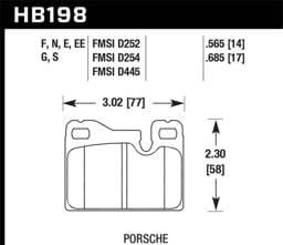 Hawk Performance kHB198D.685 Hawk 87-89 Porsche 924 2.5L S Rear ER-1 Brake Pads