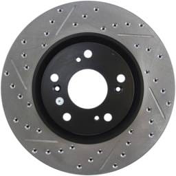 StopTech 02-06 Acura RSX Type S / 06-09 Honda Civic Si Slotted & Drilled Right Front Rotor - 127.40057R