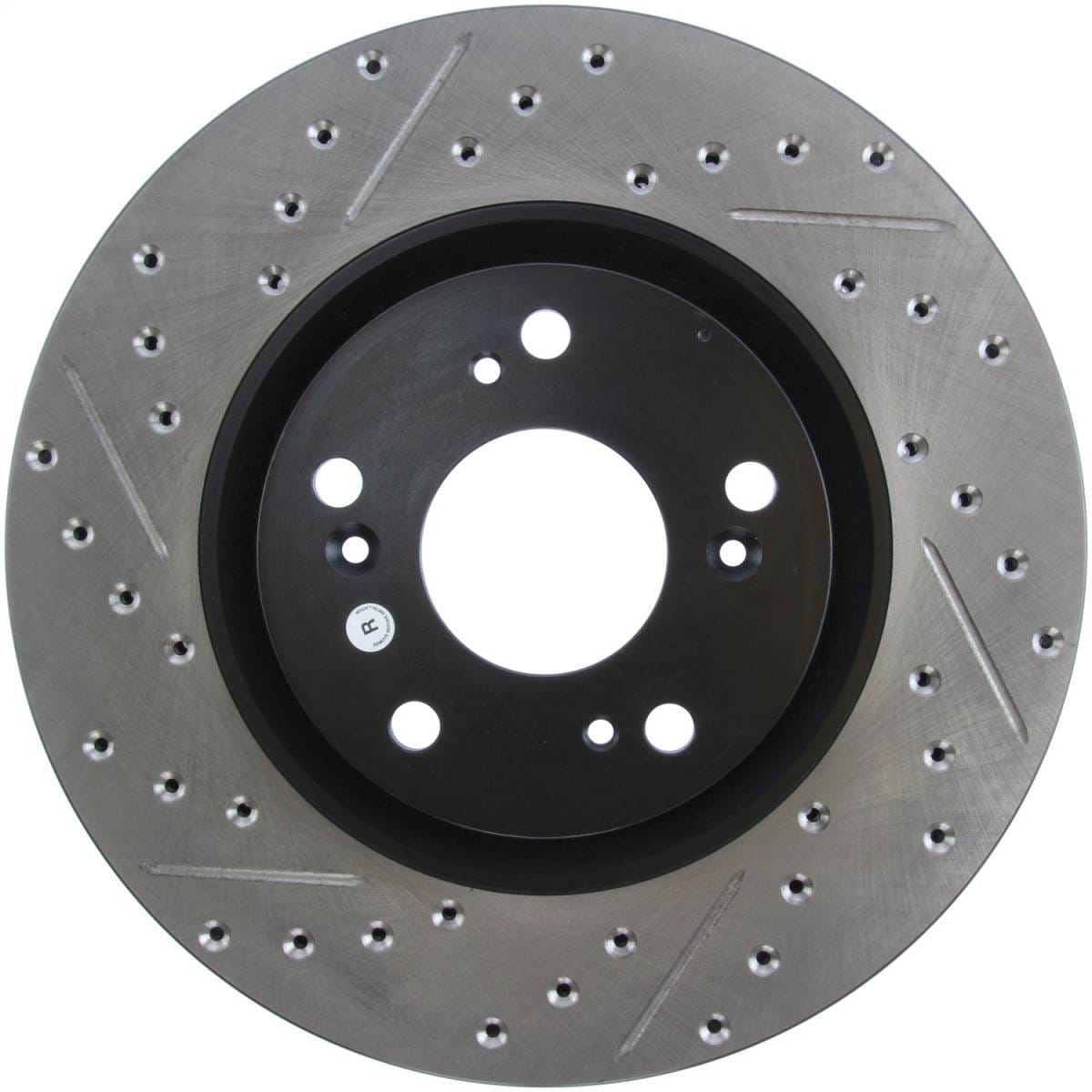 StopTech 02-06 Acura RSX Type S / 06-09 Honda Civic Si Slotted & Drilled Right Front Rotor - 127.40057R