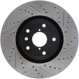 StopTech 05-10 Subaru Impreza WRX/STi Slotted & Drilled Left Front Rotor - 127.47022L
