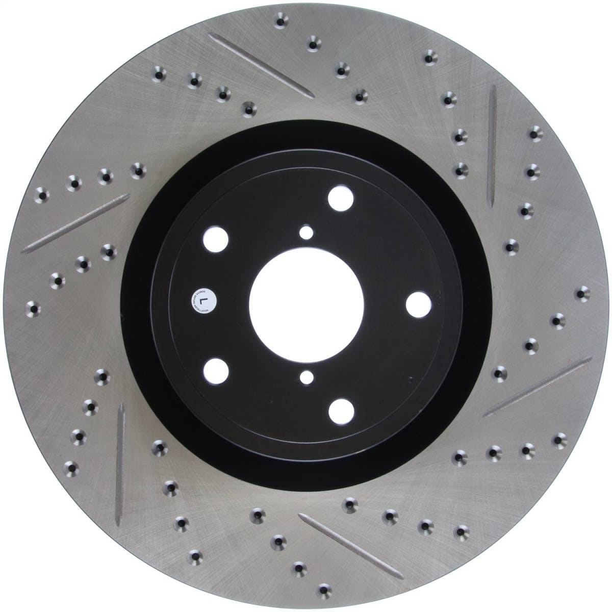 StopTech 05-10 Subaru Impreza WRX/STi Slotted & Drilled Left Front Rotor - 127.47022L