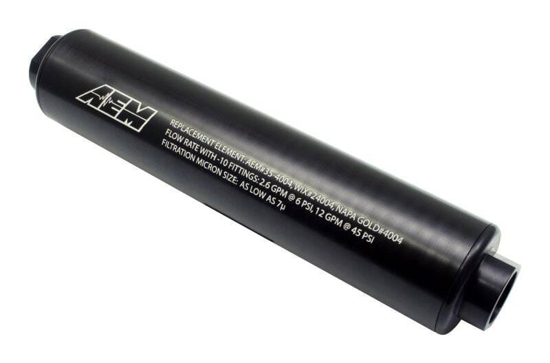 AEM 25-201BK AEM Universal High Flow -10 AN Inline Black Fuel Filter thumbnail 2